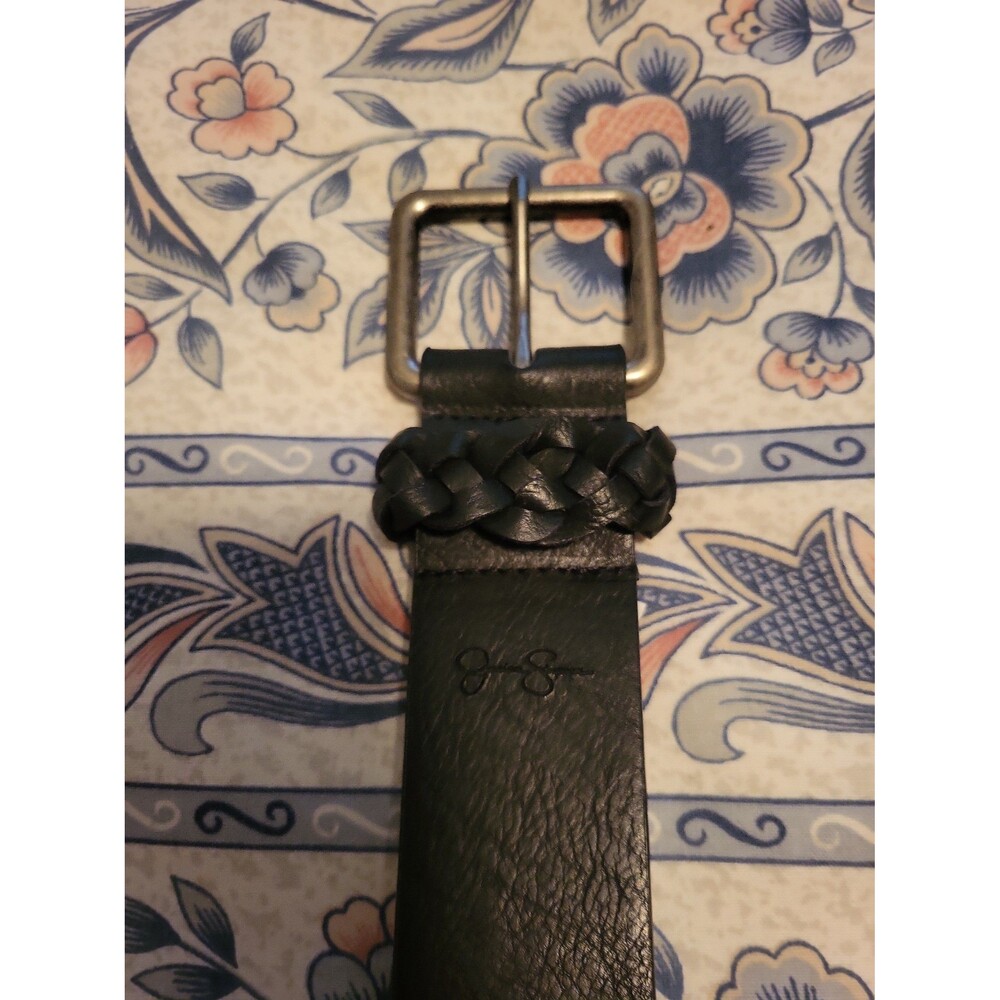 Jessica Simpson  leather belt with silver buckle